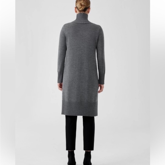 NWT EILEEN FISHER Merino
Jersey Turtleneck Dress in
Regenerative Wool - Picture 3 of 10